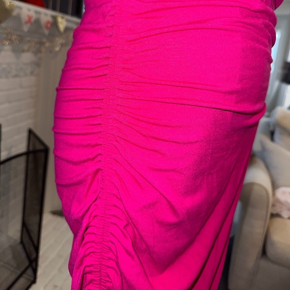 NWT Pink One Sleeve Dress - Picture 3 of 5